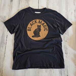 imogene + willie Black Magic Tee Black Cat Orange Small
